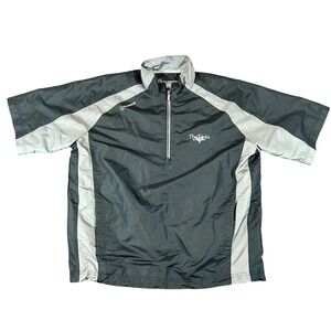 Sunice Sport X20ct Mens Large Black Grey Short Sleeve Golf Windshirt 1/4 Zip